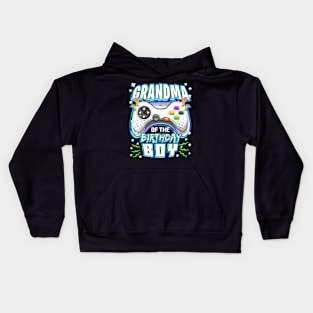 Grandma Of The Birthday Boy Matching Video Gamer Party Kids Hoodie